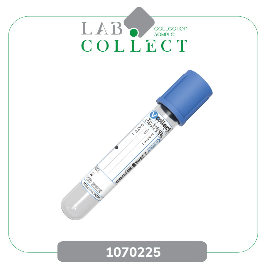 Ống lấy máu chân không Tri-Sodium Citrate 3.8% 2,25mL
